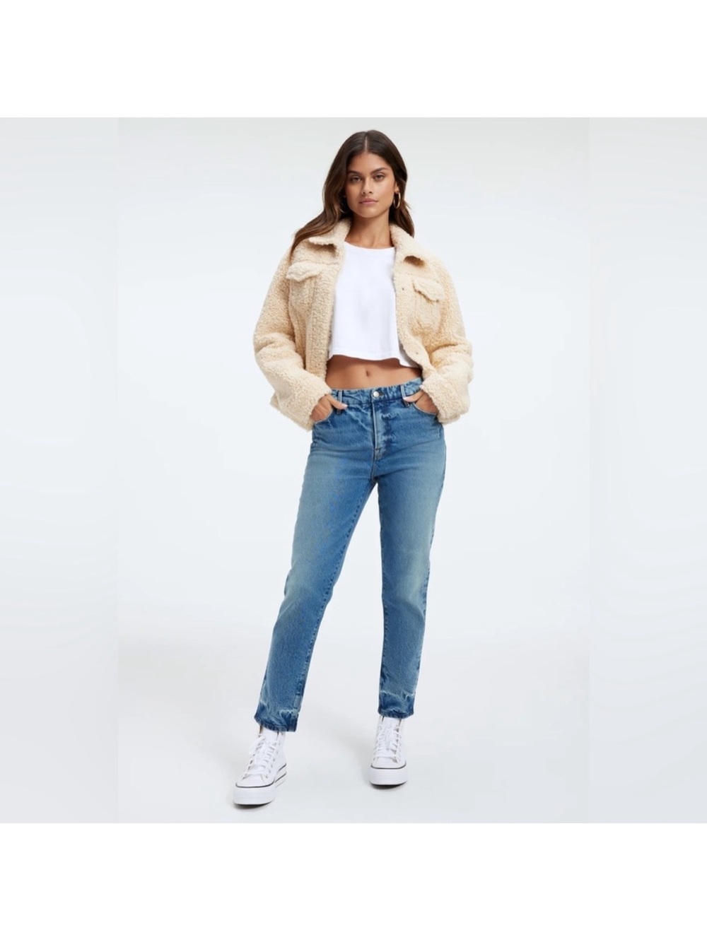 Good American Jeans Womens 12 31 Weekender Relaxed Straight Ankle